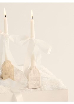 Sinsay - Świecznik w kształcie kamieniczki - biały ze sklepu Sinsay w kategorii Świeczniki - zdjęcie 187388154