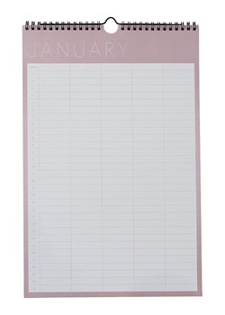 Design Letters Planer miesięczny w kolorze jasnoróżowym - 25 x 39 cm ze sklepu Limango Polska w kategorii Akcesoria biurowe - zdjęcie 187388212