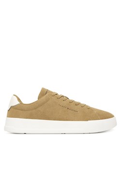 Sneakersy Tommy Hilfiger Th Court Core Suede FM0FM05716 Brązowy ze sklepu eobuwie.pl w kategorii Buty sportowe męskie - zdjęcie 187388251