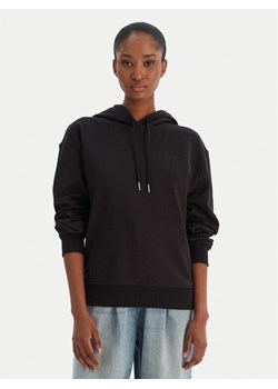 Calvin Klein Jeans Bluza Ls Monogram Terry Po LV047C224G Czarny Regular Fit ze sklepu MODIVO w kategorii Bluzy damskie - zdjęcie 187388491