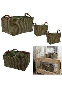 The Concept Factory 3-częściowy zestaw koszy w kolorze zielonym ze sklepu Limango Polska w kategorii Akcesoria i przechowywanie - zdjęcie 187389104