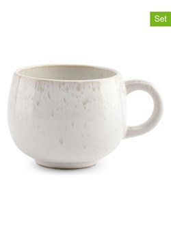 Salt and Pepper Filiżanki (4 szt.) &quot;Curvy&quot; w kolorze biało-beżowym - 170 ml ze sklepu Limango Polska w kategorii Naczynia - zdjęcie 187389124