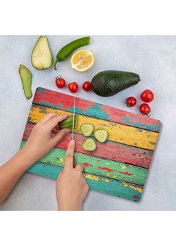 Violeta Home Deska w kolorze miętowo-żółto-czerwonym do krojenia - 30 x 20 cm ze sklepu Limango Polska w kategorii Deski - zdjęcie 187389190