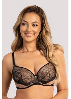 Biustonosz usztywniany Unikat Raya czarny-beż ze sklepu kontri.pl w kategorii Biustonosze - zdjęcie 187390073