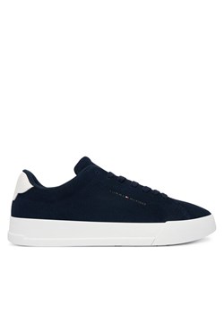 Sneakersy Tommy Hilfiger Th Court Core Suede FM0FM05716 Granatowy ze sklepu eobuwie.pl w kategorii Buty sportowe męskie - zdjęcie 187390890