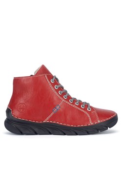 Trzewiki Rieker 55020-33 Czerwony ze sklepu eobuwie.pl w kategorii Botki - zdjęcie 187390891