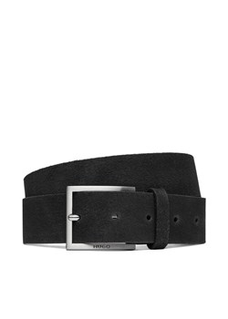 Pasek Męski HUGO 50497455 Czarny ze sklepu eobuwie.pl w kategorii Paski męskie - zdjęcie 187390892