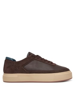 Sneakersy Calvin Klein Basket Cupsole Laceup Lth-Nu YM0YM01354 Brązowy ze sklepu eobuwie.pl w kategorii Buty sportowe męskie - zdjęcie 187390900