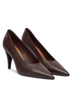 Tommy Hilfiger Czółenka Th Smooth Leather Pump FW0FW08960 Brązowy ze sklepu MODIVO w kategorii Czółenka - zdjęcie 187391213