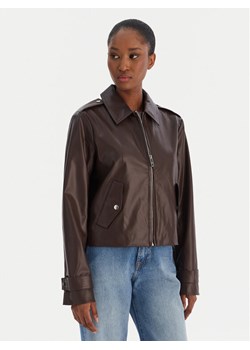 Calvin Klein Jeans Kurtka z imitacji skóry Moto LV047E501G Brązowy Regular Fit ze sklepu MODIVO w kategorii Kurtki damskie - zdjęcie 187391231