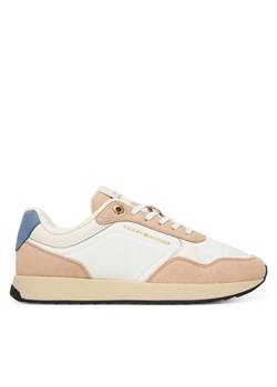 Tommy Hilfiger Sneakersy Mix Material Runner FW0FW08950 Écru ze sklepu MODIVO w kategorii Buty sportowe damskie - zdjęcie 187391261