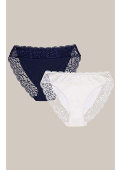 Esotiq 2-pack koronkowe figi damskie Patri 42258-K001, Kolor jasny beż-granat, Rozmiar M, Esotiq ze sklepu Primodo w kategorii Majtki damskie - zdjęcie 187391613