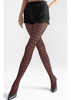 Marilyn żakardowe rajstopy czekoladowe Sophia 874 G 120 DEN, Kolor czekoladowy, Rozmiar 1/2, Marilyn ze sklepu Primodo w kategorii Rajstopy - zdjęcie 187391663