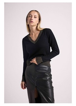 Maison Héritage Cashmere Kaszmirowy sweter w kolorze czarnym ze sklepu Limango Polska w kategorii Swetry damskie - zdjęcie 187391931