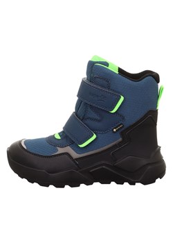 superfit Skórzane botki zimowe "Rocket" w kolorze granatowym ze sklepu Limango Polska w kategorii Buty zimowe dziecięce - zdjęcie 187392070