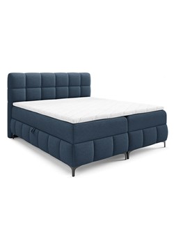 Granatowe łóżko tapicerowane 5 rozmiarów D6-C92 ze sklepu Edinos.pl w kategorii Łóżka i materace - zdjęcie 187392251