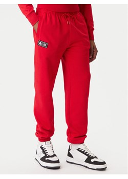 Kappa Spodnie dresowe Olmos 311M2TW Czerwony Regular Fit ze sklepu MODIVO w kategorii Spodnie męskie - zdjęcie 187393043