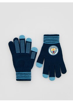 Reserved - Rękawiczki Manchester City - granatowy ze sklepu Reserved w kategorii Rękawiczki dziecięce - zdjęcie 187393643