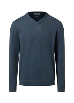 Finshley & Harding Sweter z dodatkiem kaszmiru Mężczyźni Bawełna granatowy marmurkowy ze sklepu vangraaf w kategorii Swetry męskie - zdjęcie 187393664