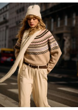 Mohito - Sweter ze wzorem - beżowy ze sklepu Mohito w kategorii Swetry damskie - zdjęcie 187394521