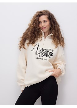 Reserved - Bluza z nadrukiem - kremowy ze sklepu Reserved w kategorii Bluzy damskie - zdjęcie 187394602
