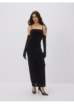 Reserved - Sukienka tuba z rękawiczkami - czarny ze sklepu Reserved w kategorii Sukienki - zdjęcie 187394744