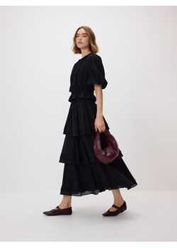 Reserved - Spódnica z falbanami - czarny ze sklepu Reserved w kategorii Spódnice - zdjęcie 187394751