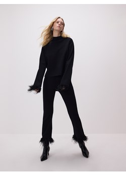 Reserved - Sweter z piórami - czarny ze sklepu Reserved w kategorii Swetry damskie - zdjęcie 187394831