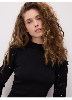 Reserved - Bluzka z aplikacjami - czarny ze sklepu Reserved w kategorii Bluzki damskie - zdjęcie 187395132