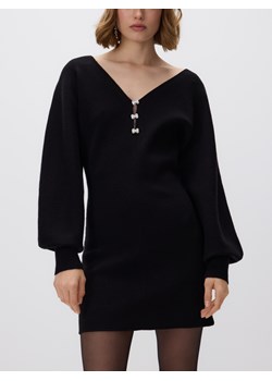 Reserved - Dzianinowa sukienka mini - czarny ze sklepu Reserved w kategorii Sukienki - zdjęcie 187395160
