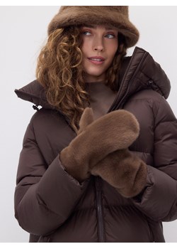 Reserved - Rękawiczki z imitacji futra - brązowy ze sklepu Reserved w kategorii Rękawiczki damskie - zdjęcie 187395190