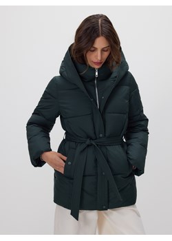 Reserved - Pikowana kurtka z wiązaniem - zielony ze sklepu Reserved w kategorii Kurtki damskie - zdjęcie 187395521