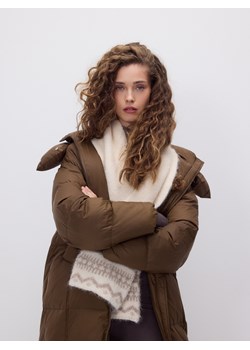 Reserved - Wzorzysty szalik - kremowy ze sklepu Reserved w kategorii Szaliki i chusty damskie - zdjęcie 187395584