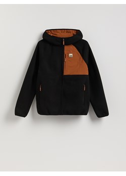 Reserved - Polarowa bluza z kapturem - czarny ze sklepu Reserved w kategorii Bluzy męskie - zdjęcie 187395594
