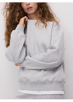 Reserved - Gładka bluza z bawełną - jasnoszary ze sklepu Reserved w kategorii Bluzy damskie - zdjęcie 187395652