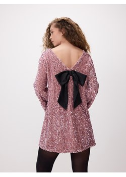 Reserved - Sukienka mini z kokardą - pastelowy róż ze sklepu Reserved w kategorii Sukienki - zdjęcie 187395860