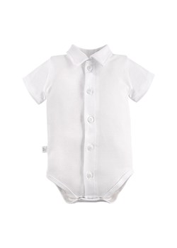 Body niemowlęce białe krótki rękaw kołnierzyk dla chłopca Eevi Ceremony ze sklepu lenaodniemowlakadoszkolniaka.pl w kategorii Body niemowlęce - zdjęcie 187397930