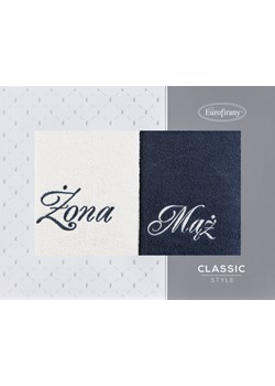 KOMPLET RĘCZNIKÓW MĄŻ ŻONA 47 X 37 X 7 CM BIAŁY ze sklepu lenaodniemowlakadoszkolniaka.pl w kategorii Ręczniki - zdjęcie 187401764