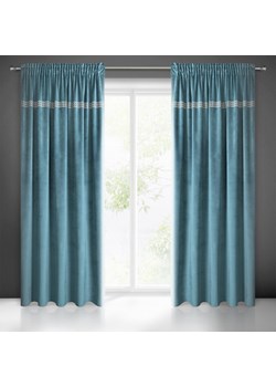 ZASŁONA GOTOWA JOVITA NA TAŚMIE 140 X 270 CM CIEMNOTURKUSOWY ze sklepu lenaodniemowlakadoszkolniaka.pl w kategorii Zasłony - zdjęcie 187402541