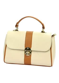 Vera Pelle torebka kuferek skóra naturalna beżowy ze sklepu lenaodniemowlakadoszkolniaka.pl w kategorii Torebki damskie - zdjęcie 187402854