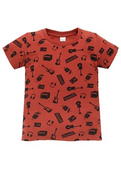 Koszulka t-shirt dla chłopca czerwona Lets rock Pinokio ze sklepu lenaodniemowlakadoszkolniaka.pl w kategorii T-shirty chłopięce - zdjęcie 187405152