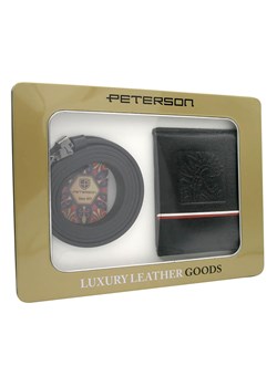 Zestaw prezentowy: skórzany portfel i pasek męski - Peterson ze sklepu lenaodniemowlakadoszkolniaka.pl w kategorii Portfele męskie - zdjęcie 187408070