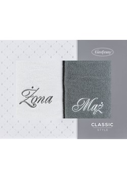 KOMPLET RĘCZNIKÓW MĄŻ ŻONA 47 X 37 X 7 CM BIAŁY ze sklepu lenaodniemowlakadoszkolniaka.pl w kategorii Ręczniki - zdjęcie 187408882