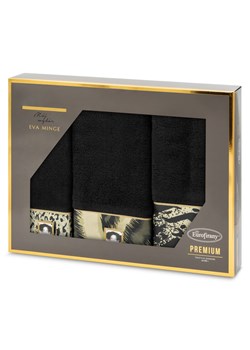 KOMPLET RĘCZNIKÓW EVA 24 46 X 36 X 7 CM CZARNY ze sklepu lenaodniemowlakadoszkolniaka.pl w kategorii Ręczniki - zdjęcie 187411802