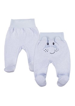 Półśpiochy niemowlęce wcześniak wyprawka Eevi Baby love niebieskie ze sklepu lenaodniemowlakadoszkolniaka.pl w kategorii Spodnie i półśpiochy - zdjęcie 187411901