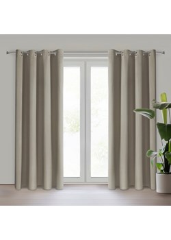 ZASŁONA GOTOWA NERISA 140 X 250 CM CIEMNOBEŻOWY ze sklepu lenaodniemowlakadoszkolniaka.pl w kategorii Zasłony - zdjęcie 187411912