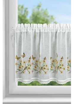 FIRANA GOTOWA FLORA 150 X 60 CM BIAŁY ze sklepu lenaodniemowlakadoszkolniaka.pl w kategorii Firany - zdjęcie 187414454