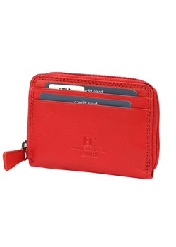 Coveri portfel skóra naturalna czerwony EC-7601-26 - kobieta ze sklepu lenaodniemowlakadoszkolniaka.pl w kategorii Portfele damskie - zdjęcie 187415330