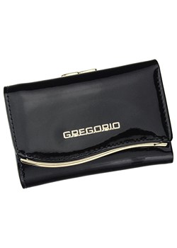 Gregorio portmonetka skóra naturalna czarny Gregorio ZLF-117 - kobieta ze sklepu lenaodniemowlakadoszkolniaka.pl w kategorii Portfele damskie - zdjęcie 187418122