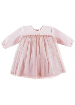 Sukienka z długim rękawem dla dziewczynki różowa z tiulem Eevi Ceremony ze sklepu lenaodniemowlakadoszkolniaka.pl w kategorii Sukienki niemowlęce - zdjęcie 187418540